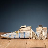 Sioux Beaded Hide Moccasins