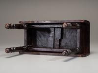 A Miniature Bow Front Chest of Drawers and Drop-Leaf Dining Table