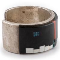 Silver and Mosaic Inlay Cuff Bracelet