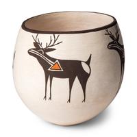 Lucy Lewis (Acoma, 1890-1992) — Pottery Bowl, with Heartline Deer