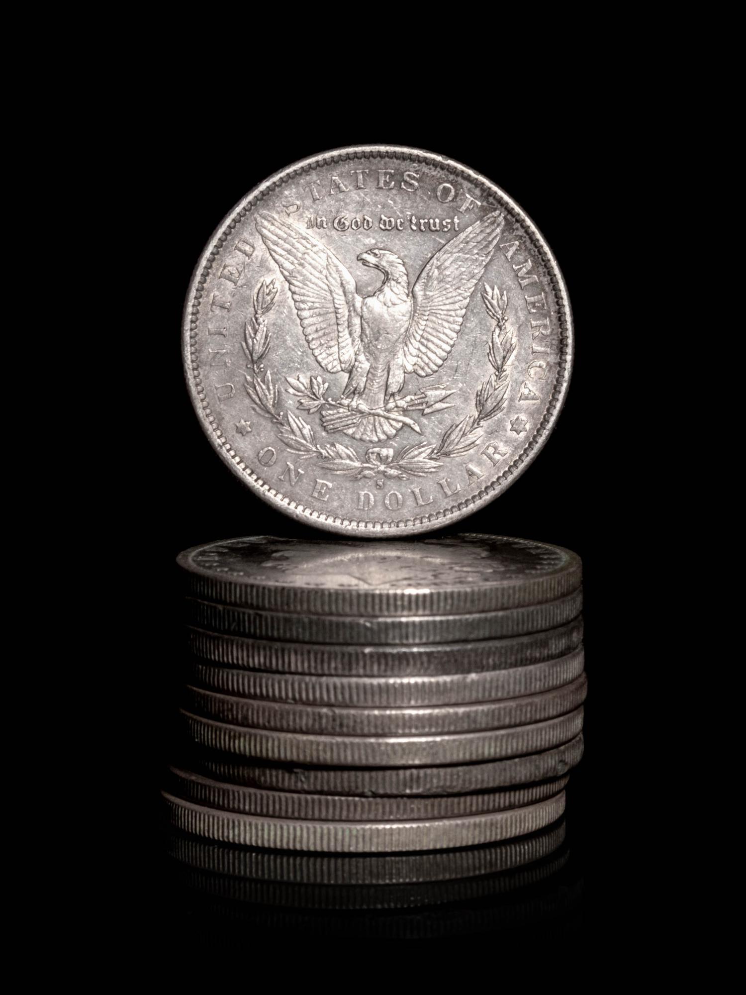 A Group of Ten United States Morgan $1 Coins