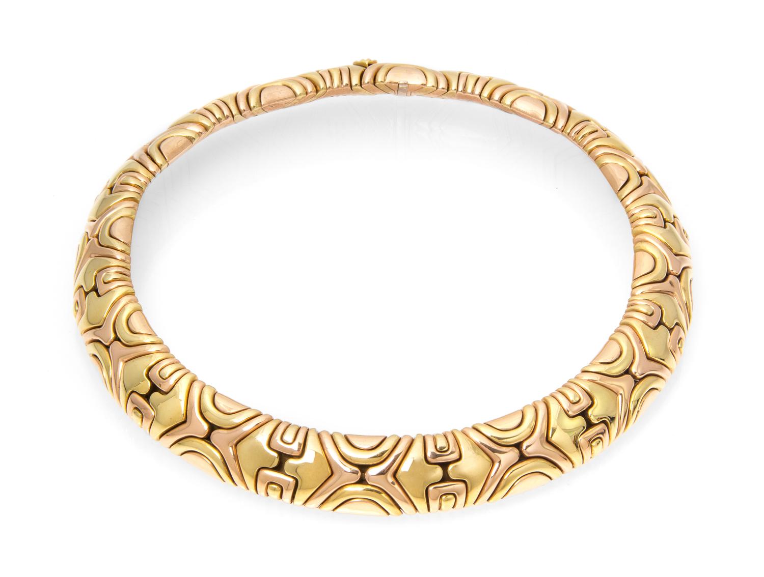 An 18 Karat Gold Parentesi Collar Necklace, Bulgari, Circa 1989, 141.60 dwts.