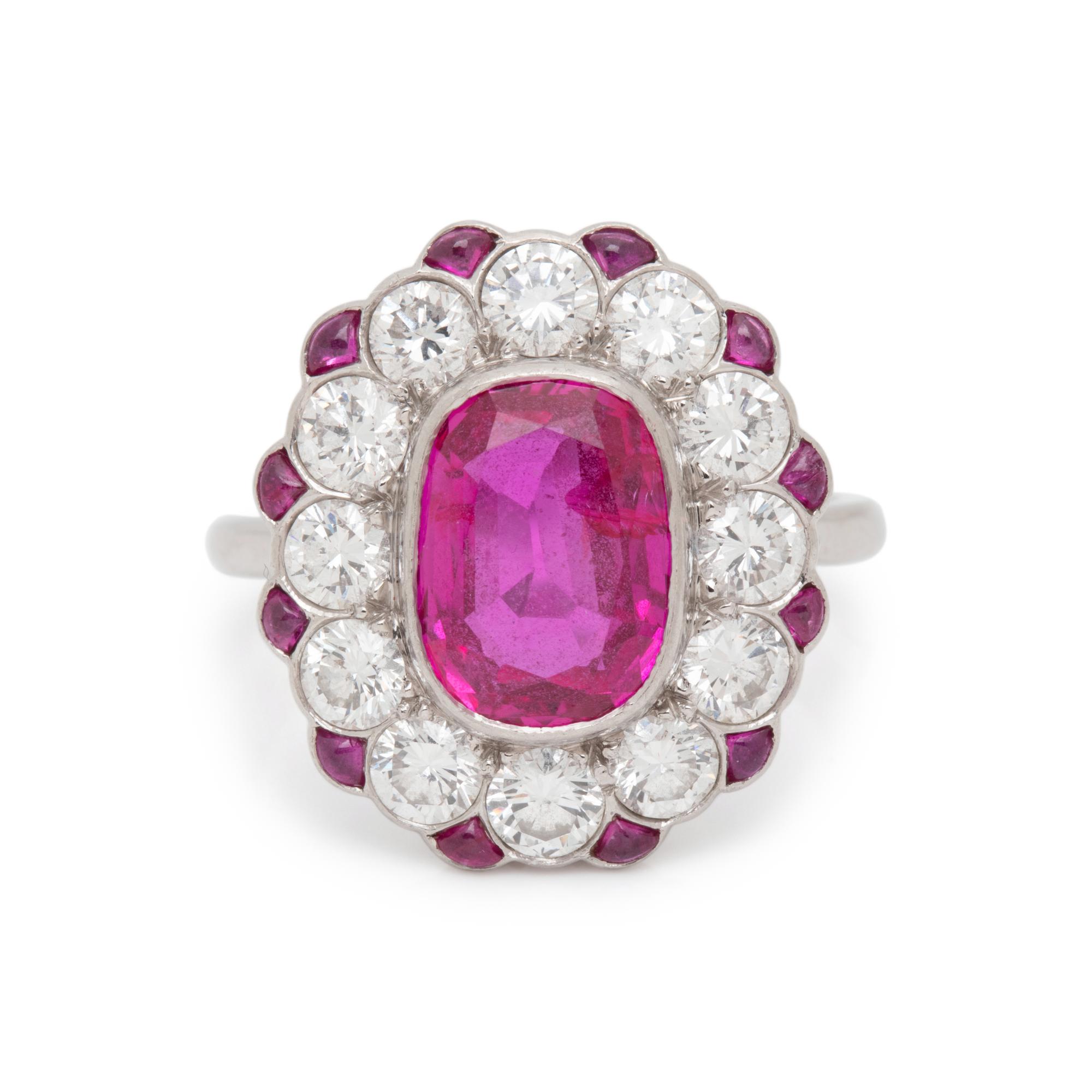 PINK SAPPHIRE AND DIAMOND RING