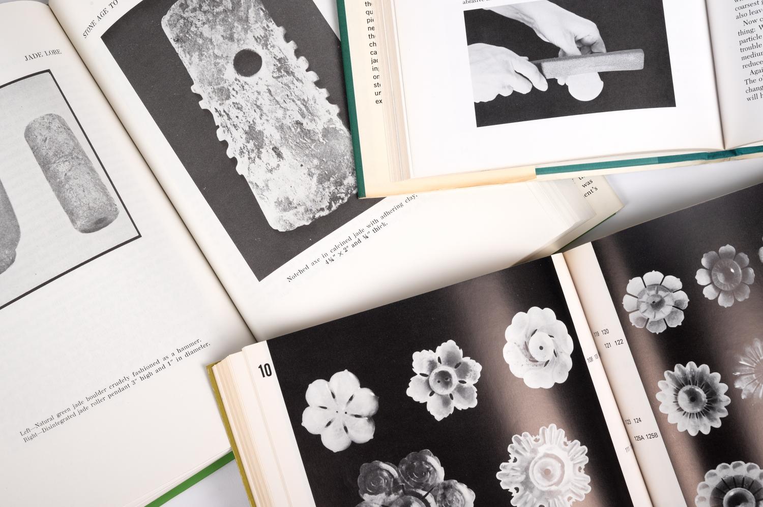 [CHINESE JADE] A group of reference books and catalogues about Chinese jades, including several important early publications, with titles comprising:
