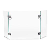 A French Glass and Steel Fire Screen