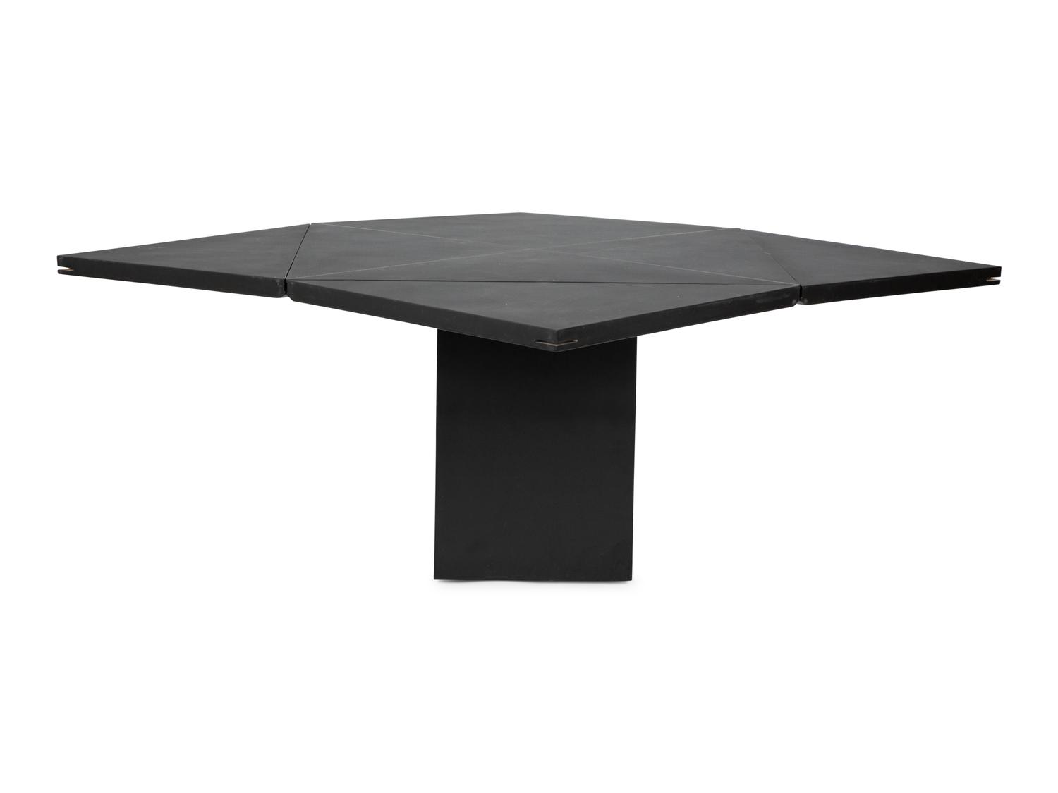 An Italian Extending Dining Table and Five Barrel-Back Chairs — CIRCA 1980s