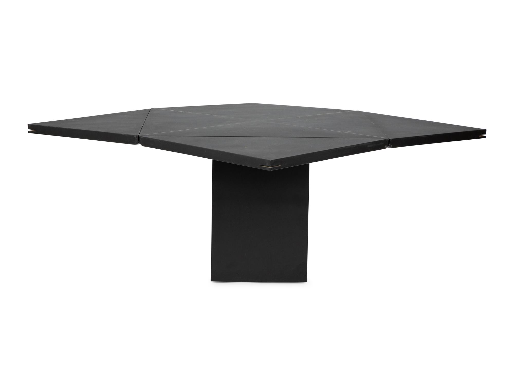 An Italian Extending Dining Table and Five Barrel-Back Chairs — CIRCA 1980s