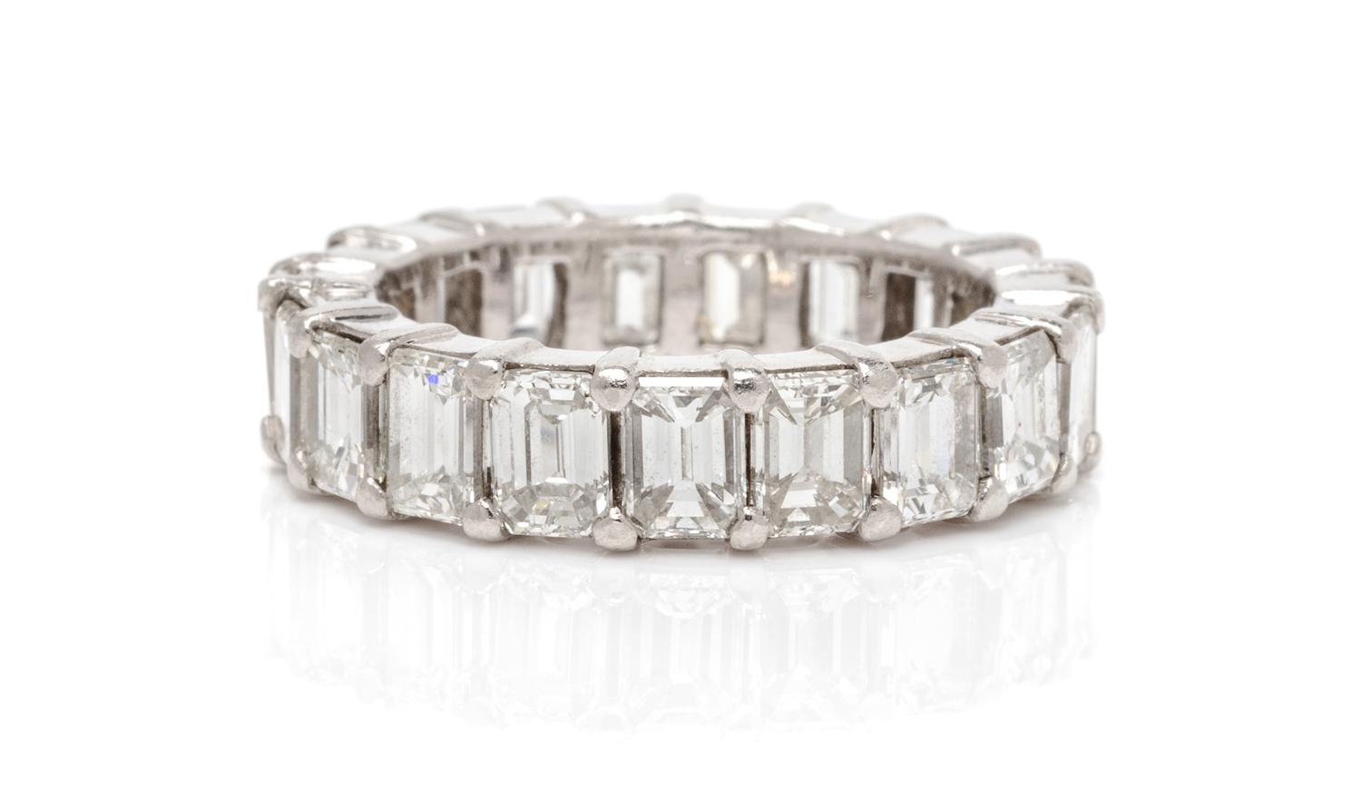 A Platinum and Diamond Eternity Band, 5.85 dwts.