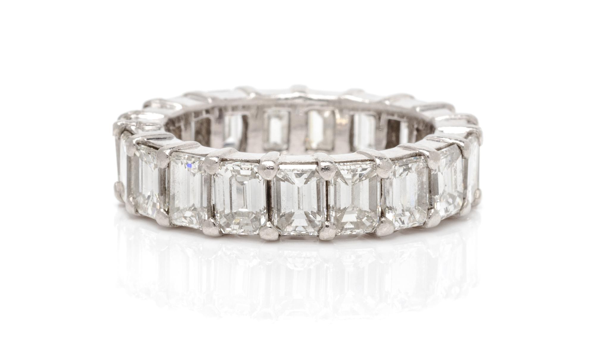 A Platinum and Diamond Eternity Band, 5.85 dwts.