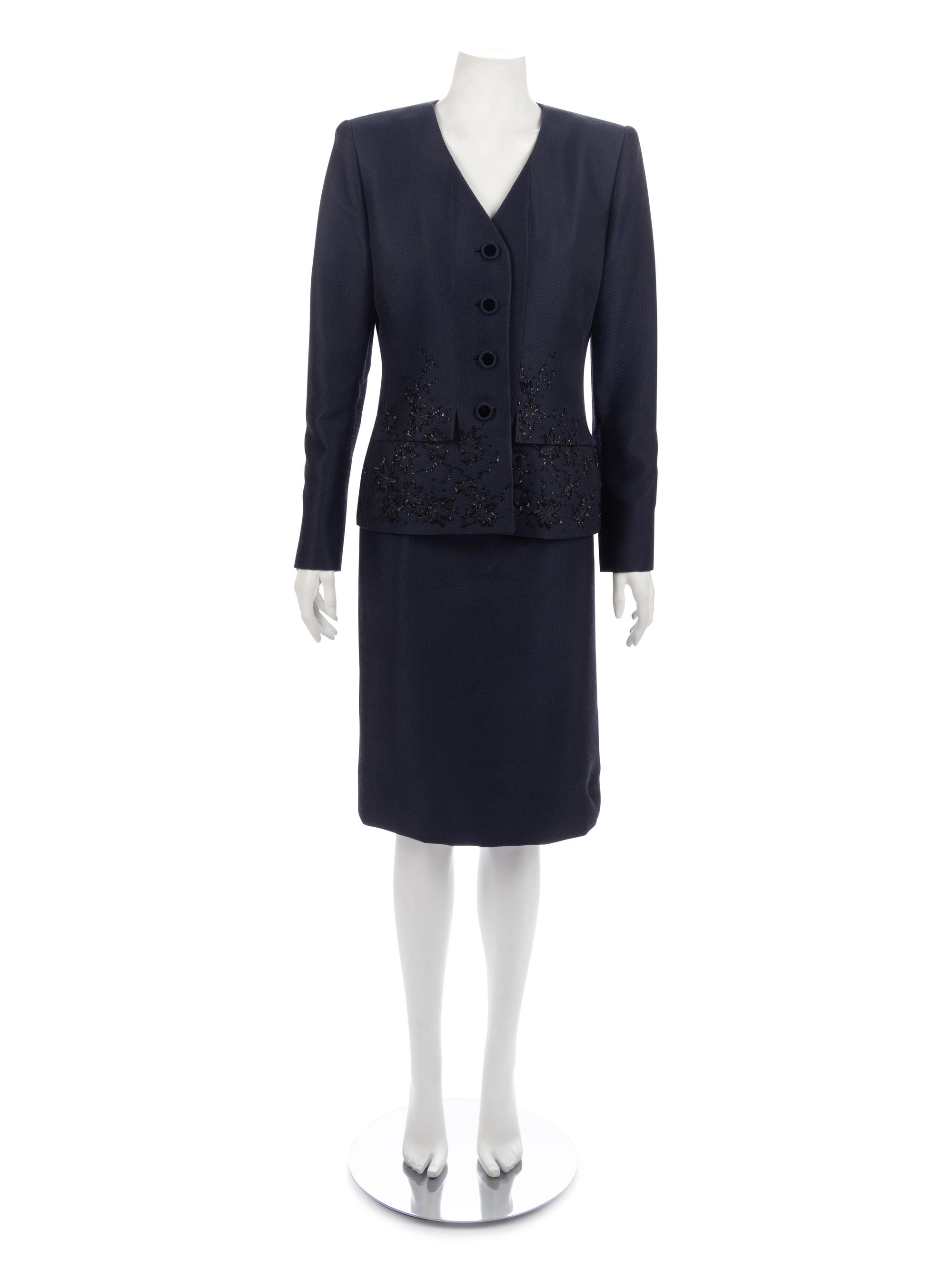 Two Jacket Ensembles, 1980-90s: Oscar de la Renta & Orrier's