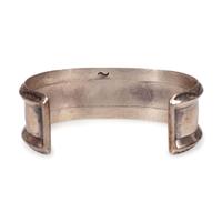 Silver Cuff Bracelet, with a Row of Turquoise Cabochons