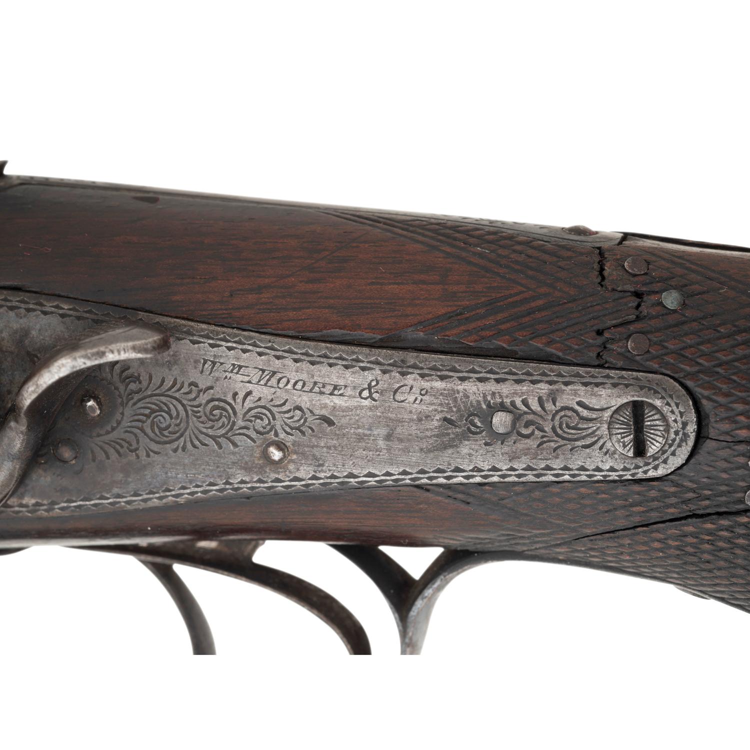 William Moore & Co. Side Lever Coach Gun with Decorative Wells Fargo Markings