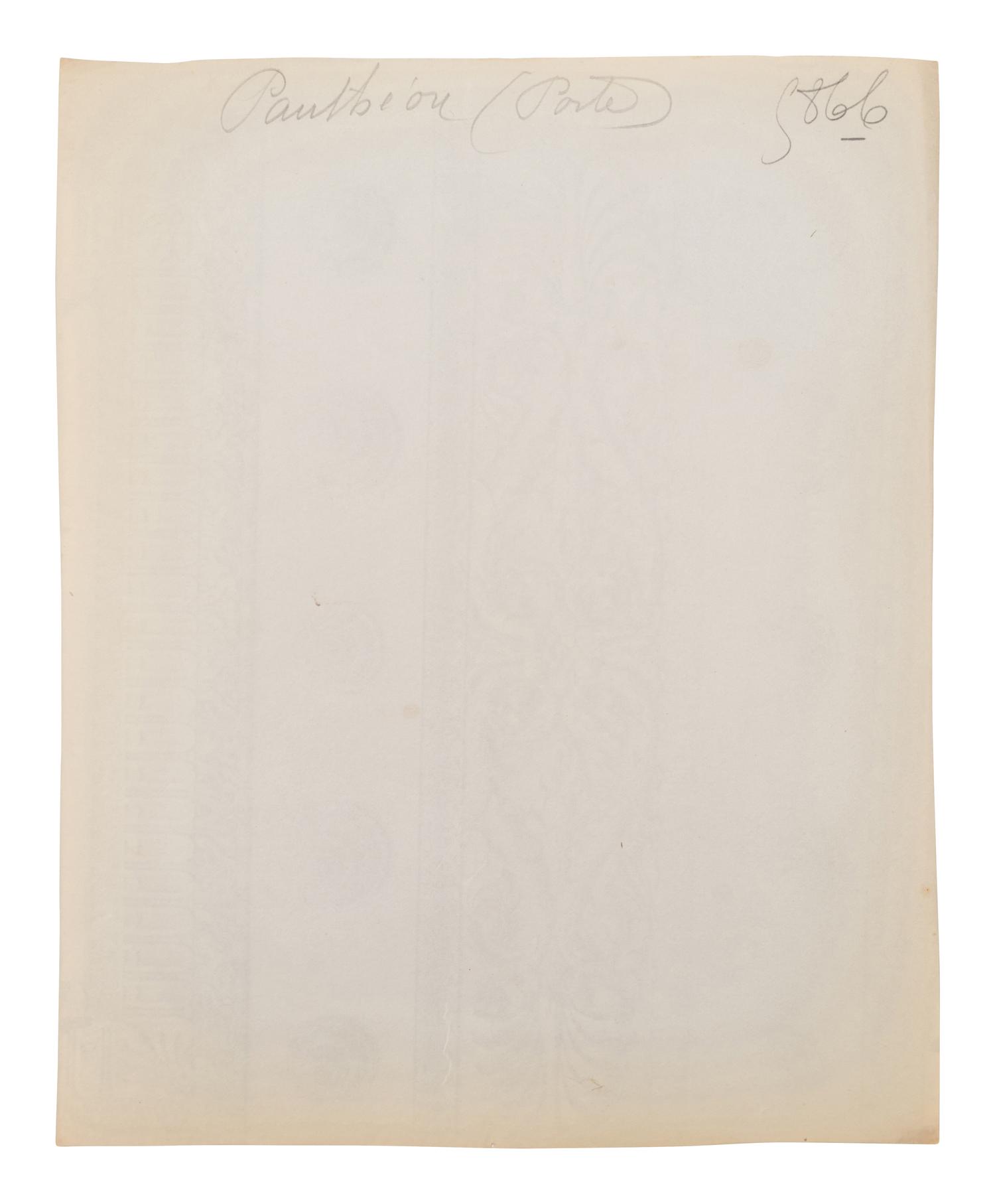 A group of five photographs depicting architectural elements ( Ancien monastère des Bénédictins anglais, 269 rue Saint-Jacques , 1905; Hôtel Gouthières, rue Pierre Bulet 6 , 1905; Porte, L'église Saint-Paul , 1911; Panthéon (porte) , 1911-1912; Saint-Roch - Chaire , 1912)