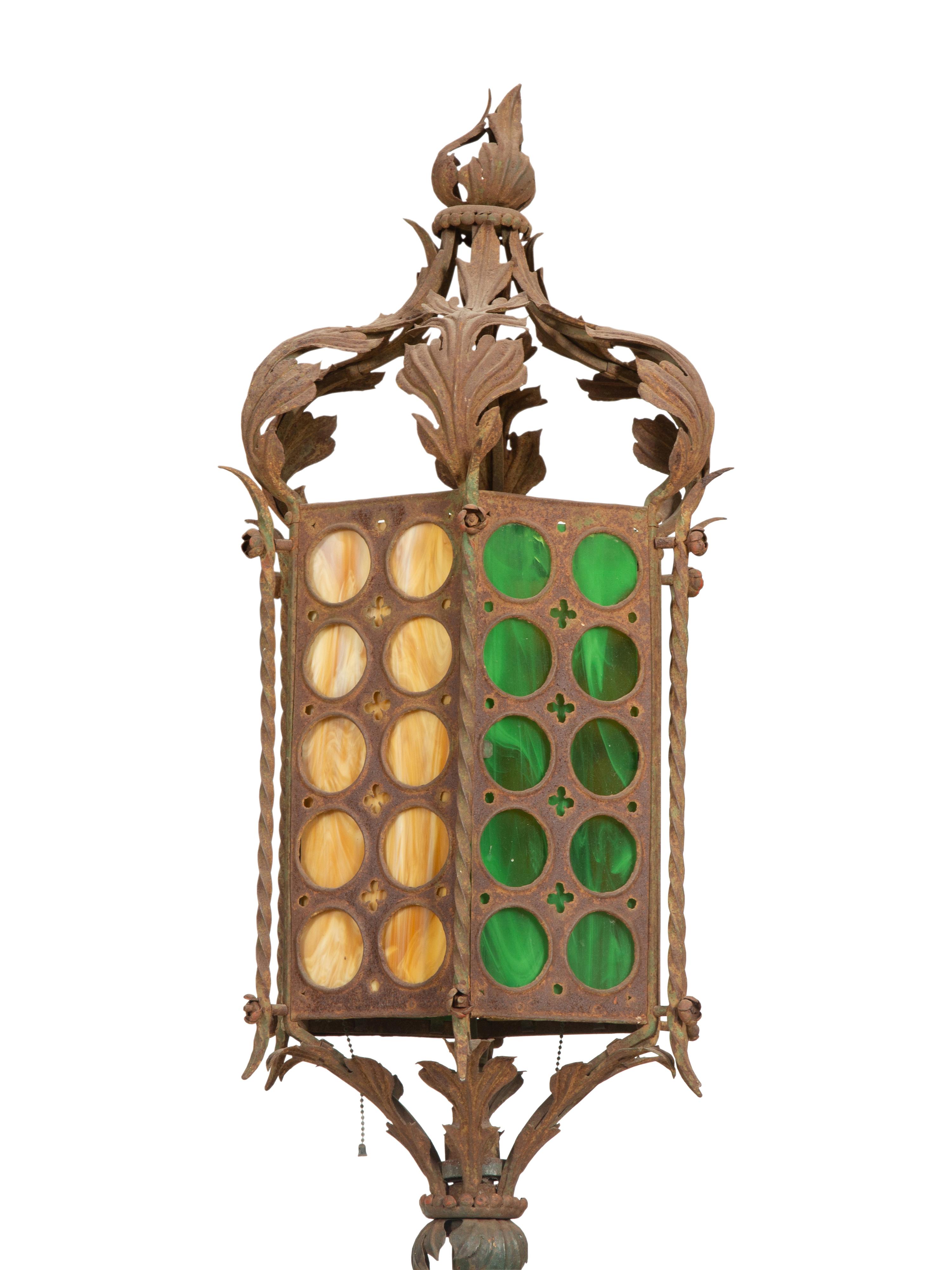 A Pair of Gilt Metal Gondola Style Floor Lamps