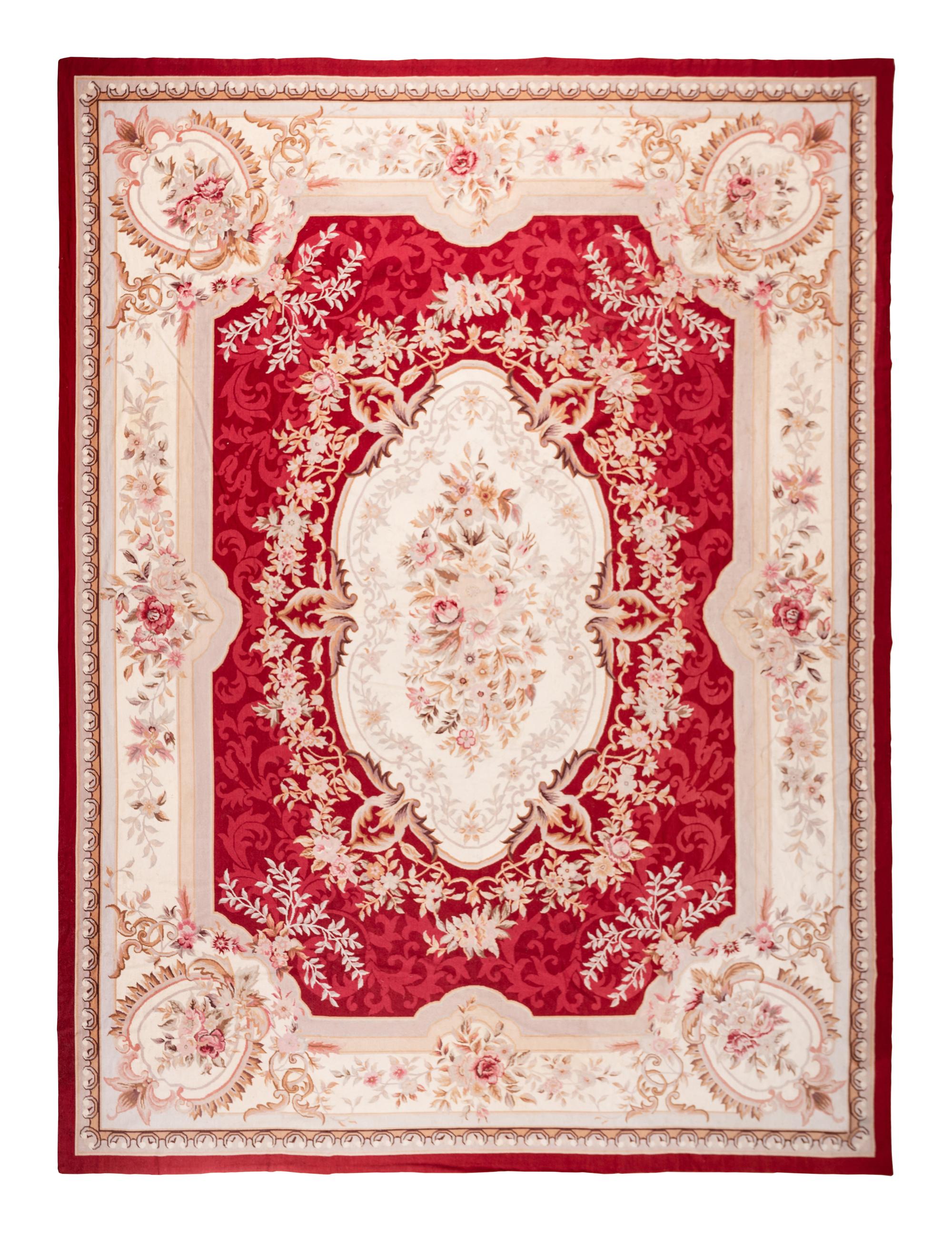 A Chinese Needlepoint Wool Rug