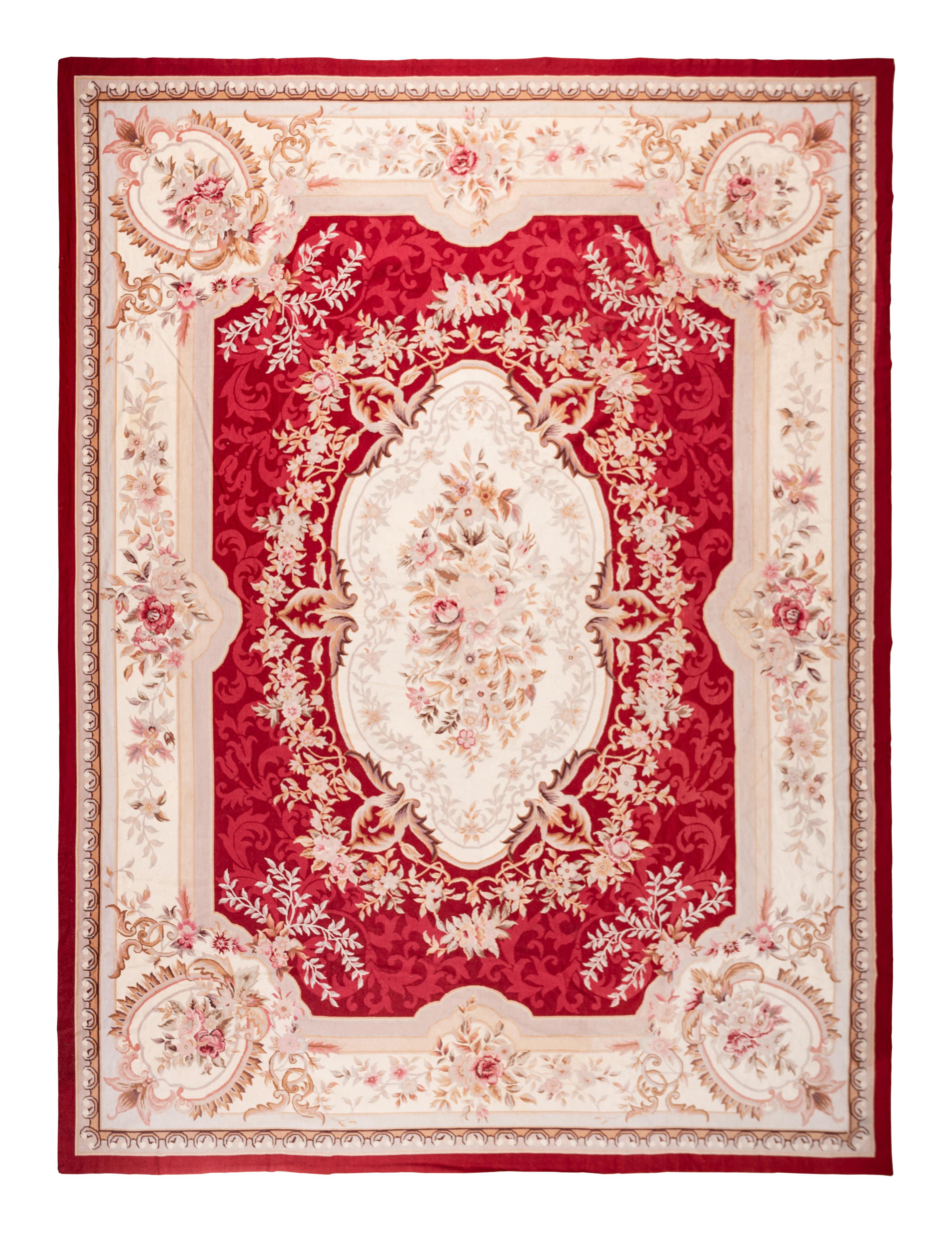 A Chinese Needlepoint Wool Rug