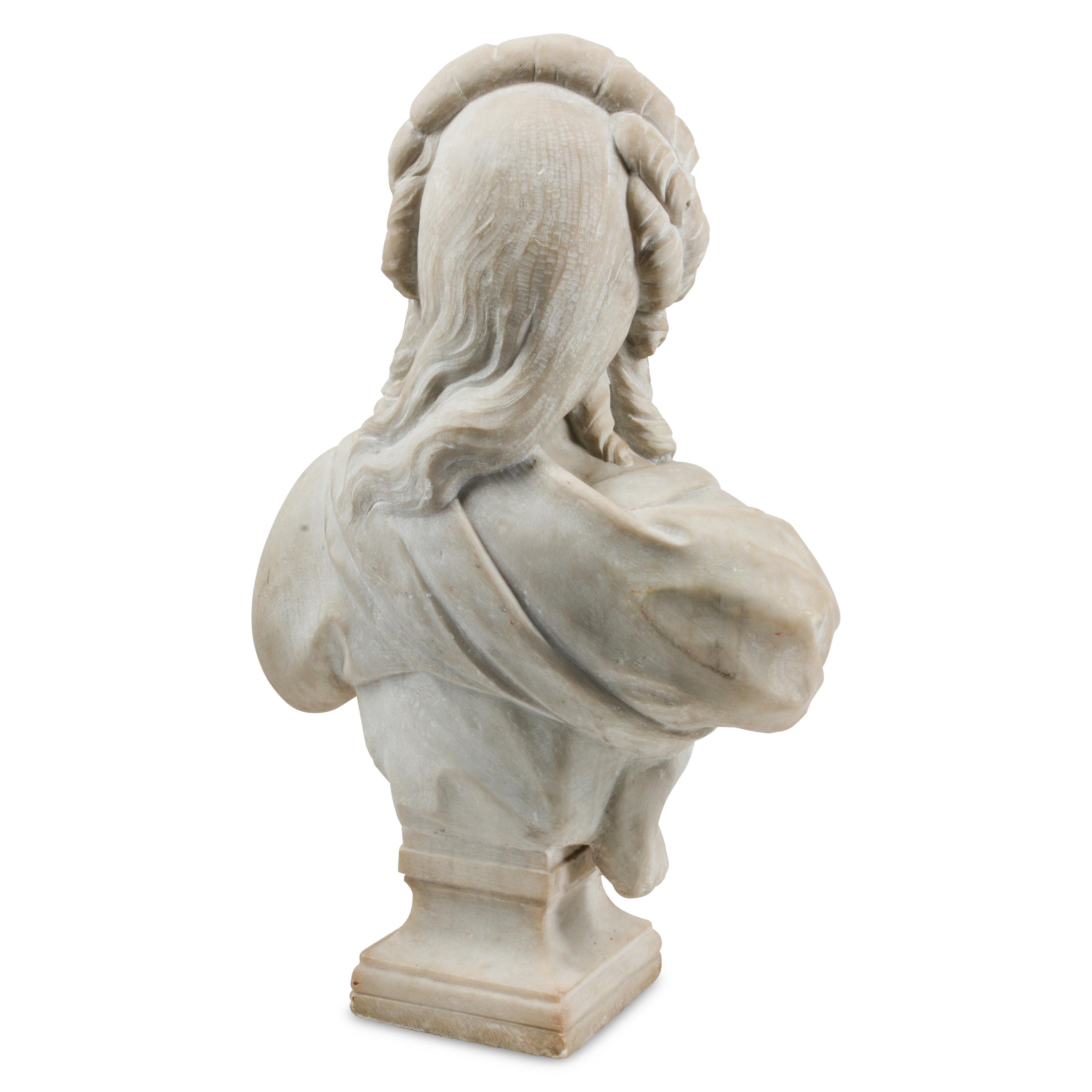 A Continental Marble Bust of Marie Antoinette