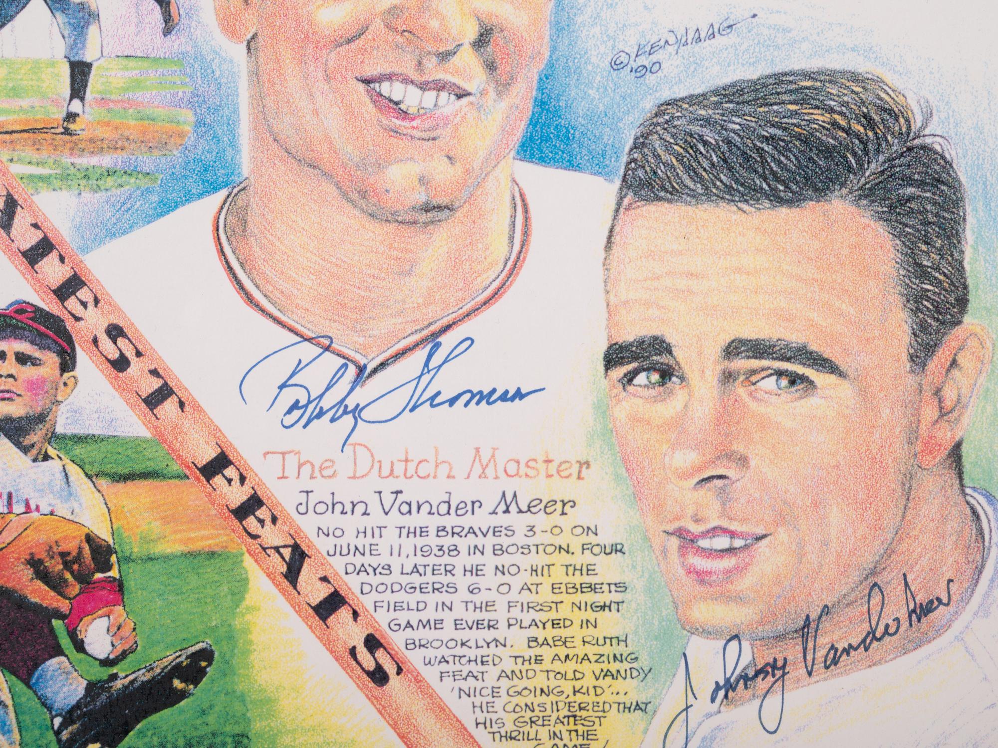 A Baseball's Greatest Feats Signed Autograph Print and Pete Rose / Steve Garvey Dual Signed 4,192 Large Format Photograph