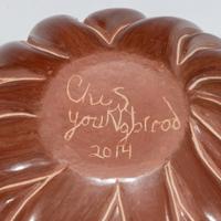 Carved Red and Tan Pottery