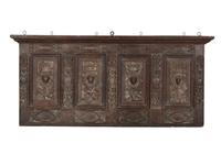 An English Carved Oak Architectural Wall Panel
