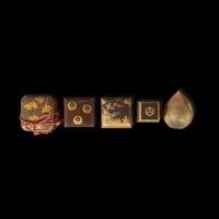 A group of five assorted Japanese lacquer boxes with covers 日本漆器盖盒五件 Edo to Taisho period ?????