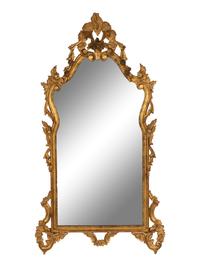 An Italian Baroque Style Giltwood Mirror