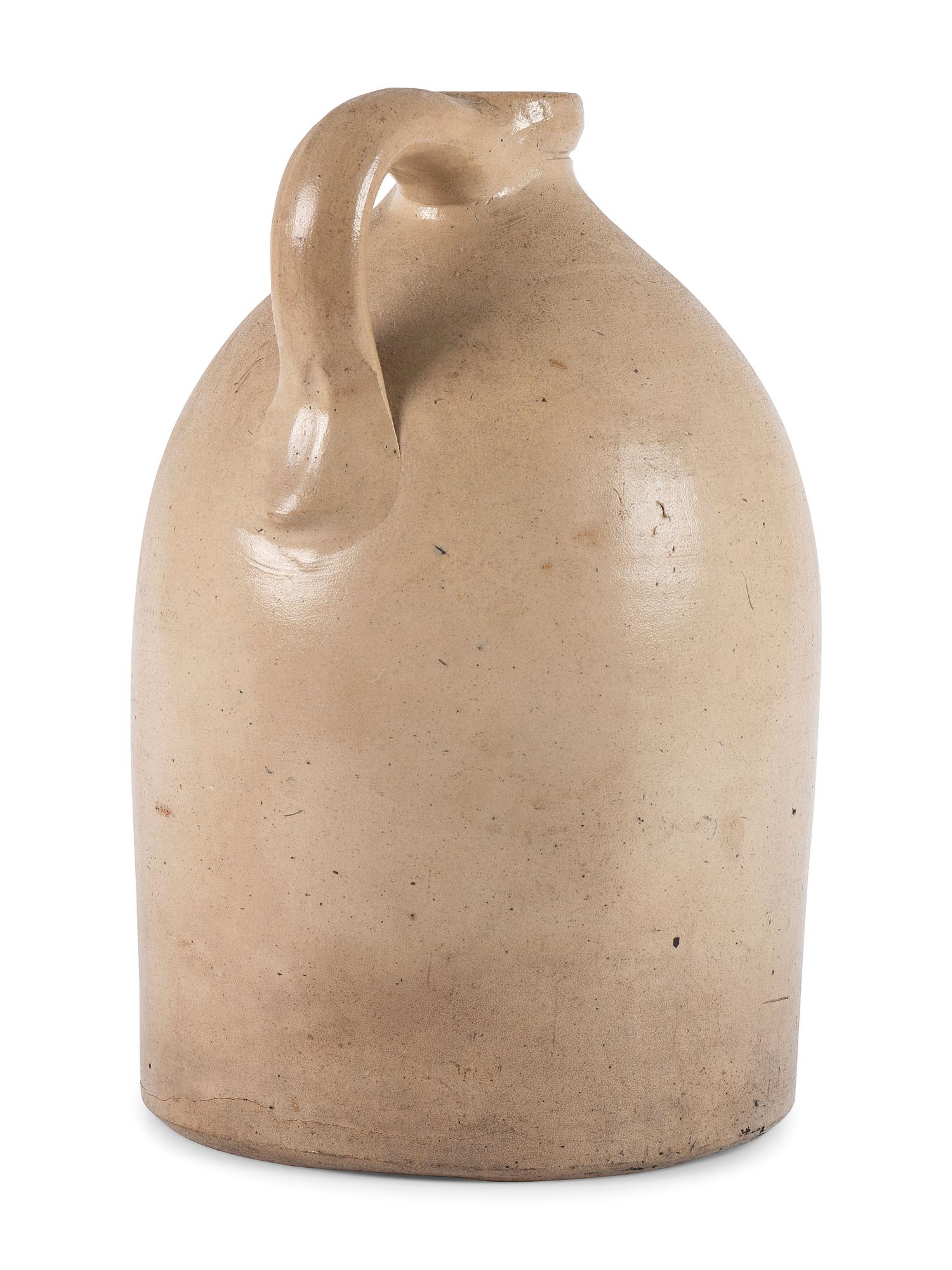 A Cobalt Decorated Two Gallon Spotted Bird Stoneware Jug