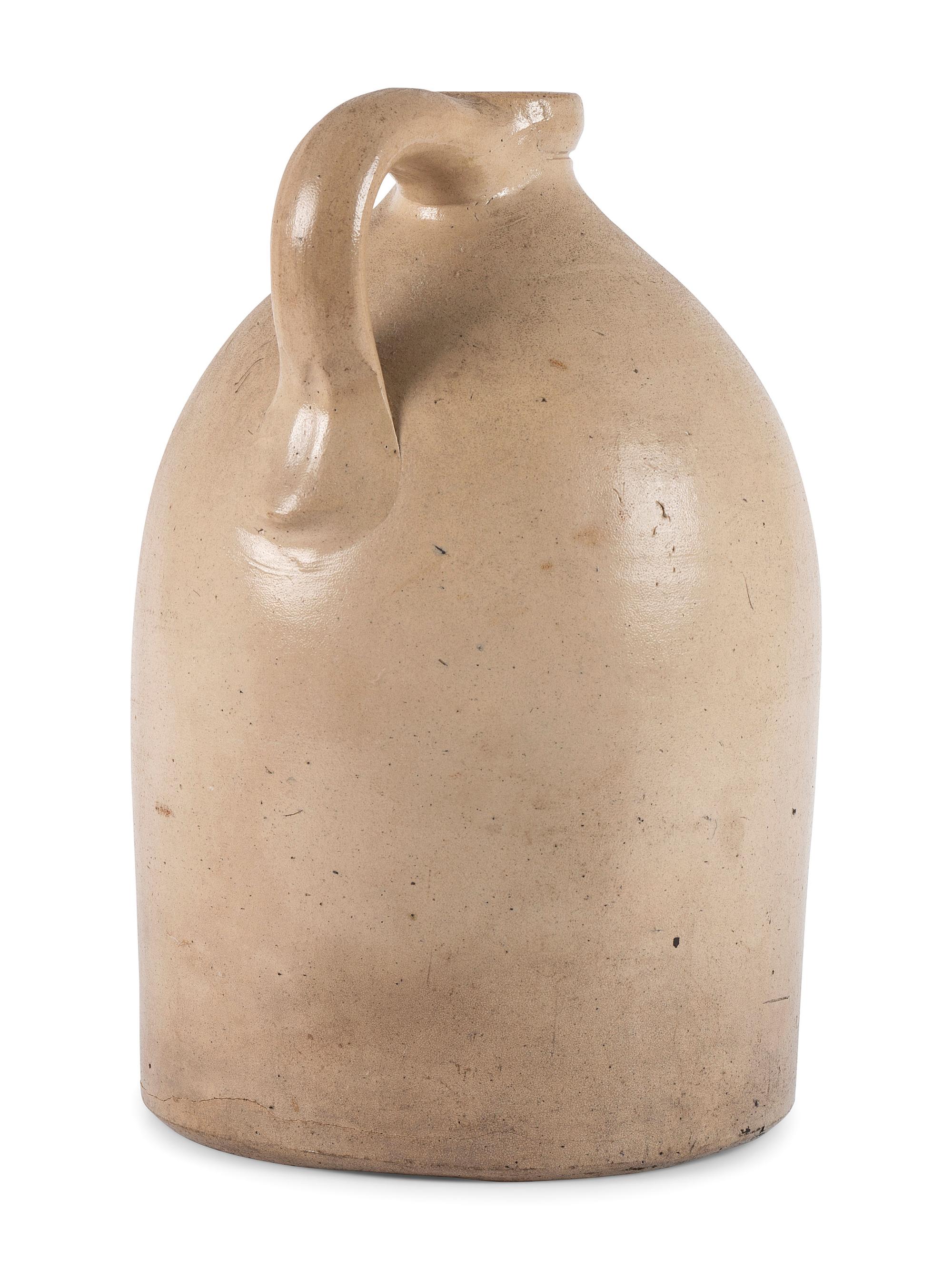 A Cobalt Decorated Two Gallon Spotted Bird Stoneware Jug