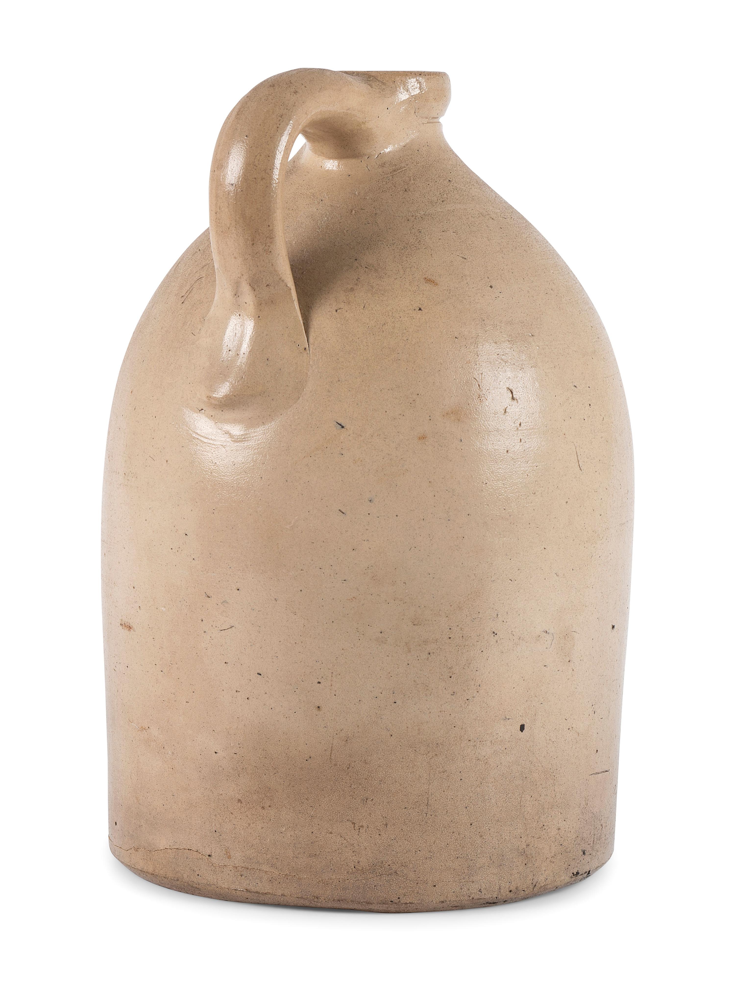 A Cobalt Decorated Two Gallon Spotted Bird Stoneware Jug