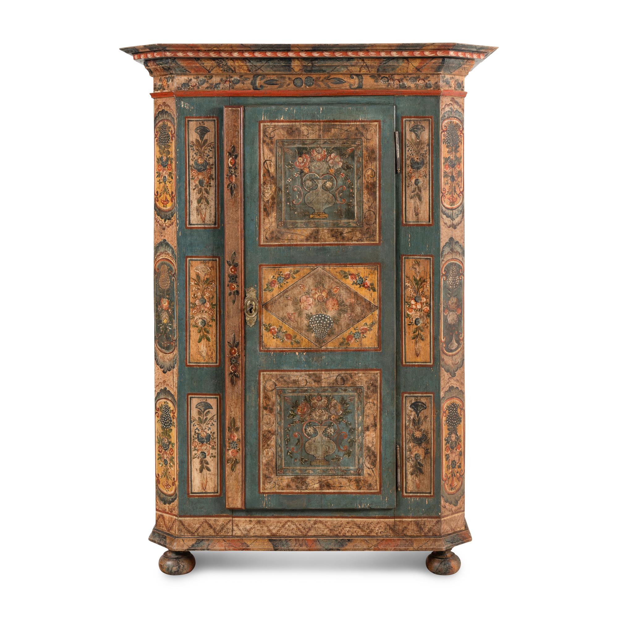 An Austrian Polychrome Painted Kast