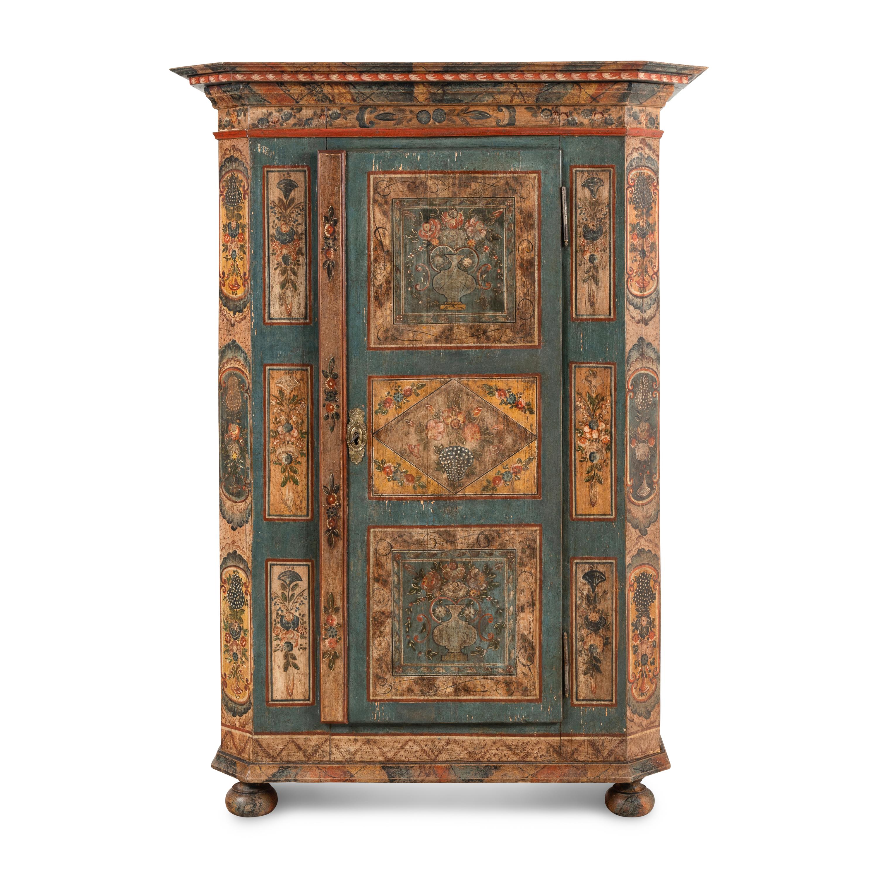 An Austrian Polychrome Painted Kast