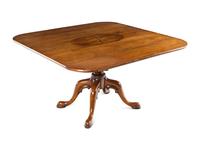 A George III Style Walnut, Yew Wood and Marquetry Breakfast Table