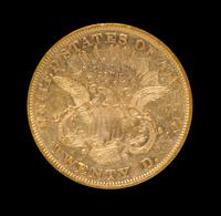 A United States 1866 Liberty Head: Motto $20 Gold Coin