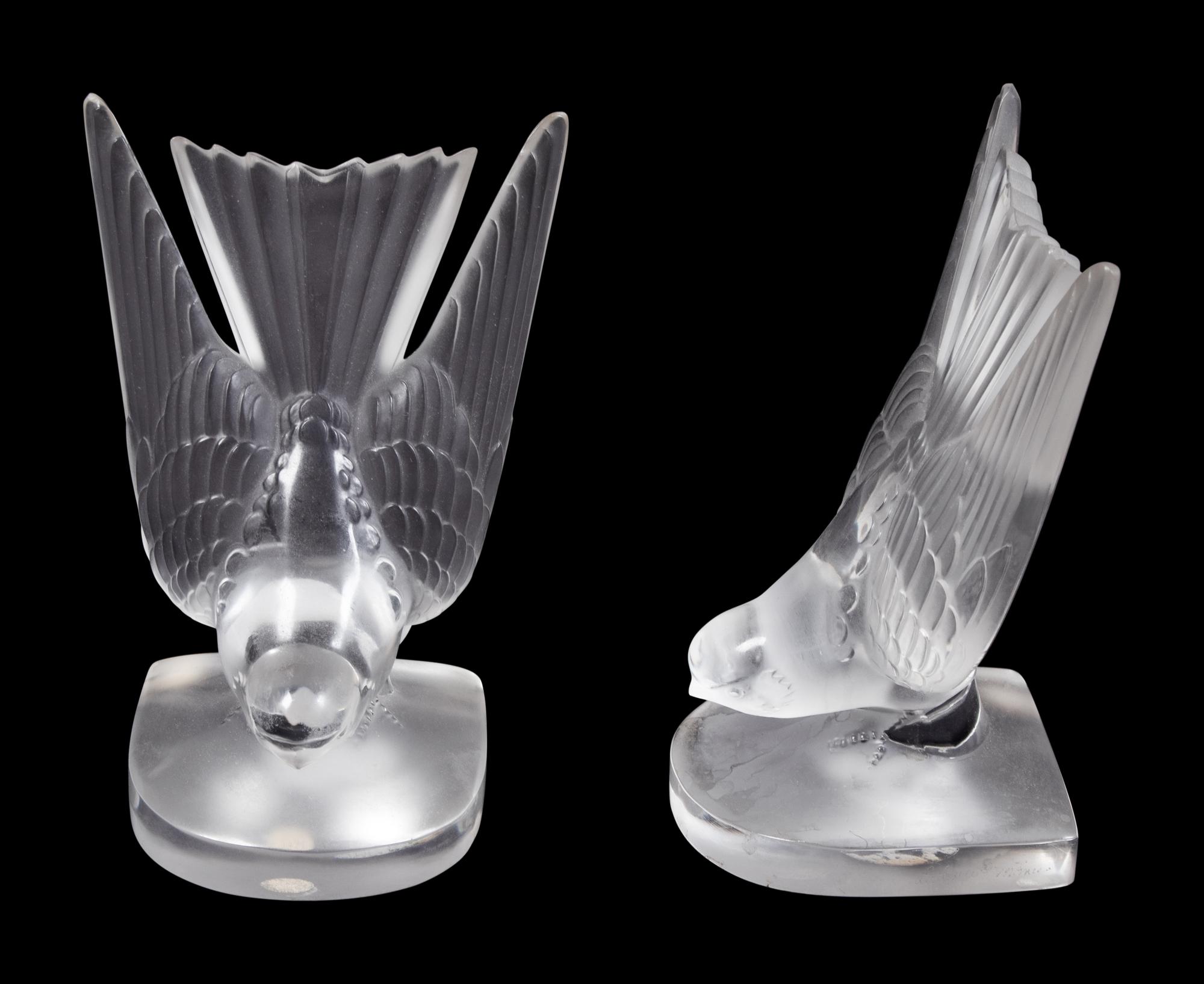 A Collection of Lalique and Baccarat Glass Figures