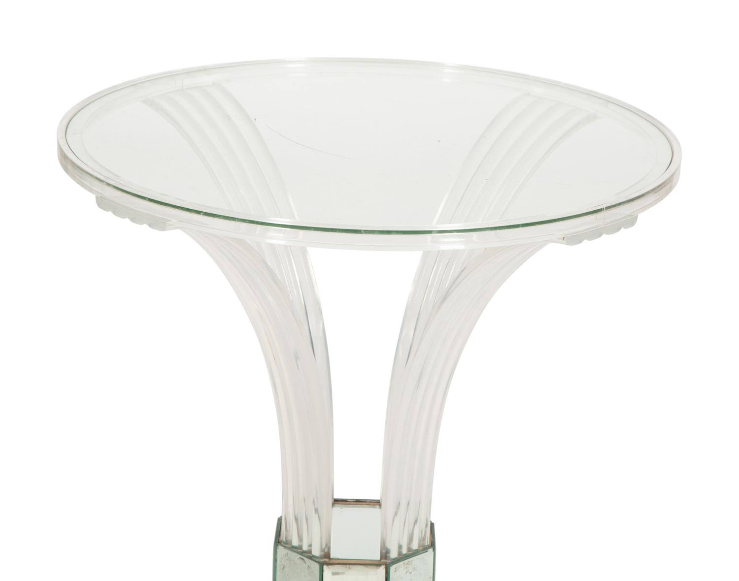 An Art Deco Grosfeld House Glassic Acrylic Accent Table