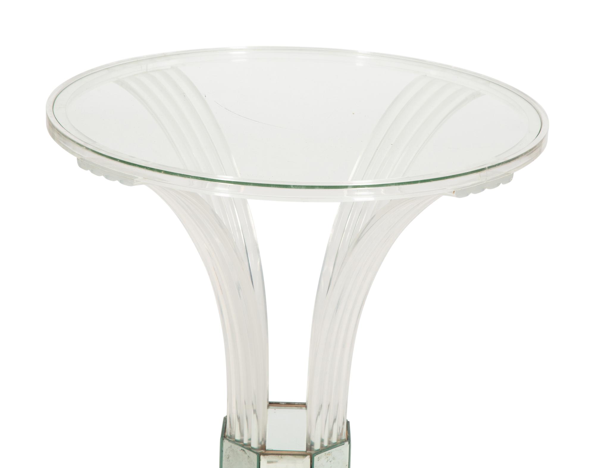 An Art Deco Grosfeld House Glassic Acrylic Accent Table