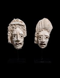Two Palmyrene Stucco Masks
