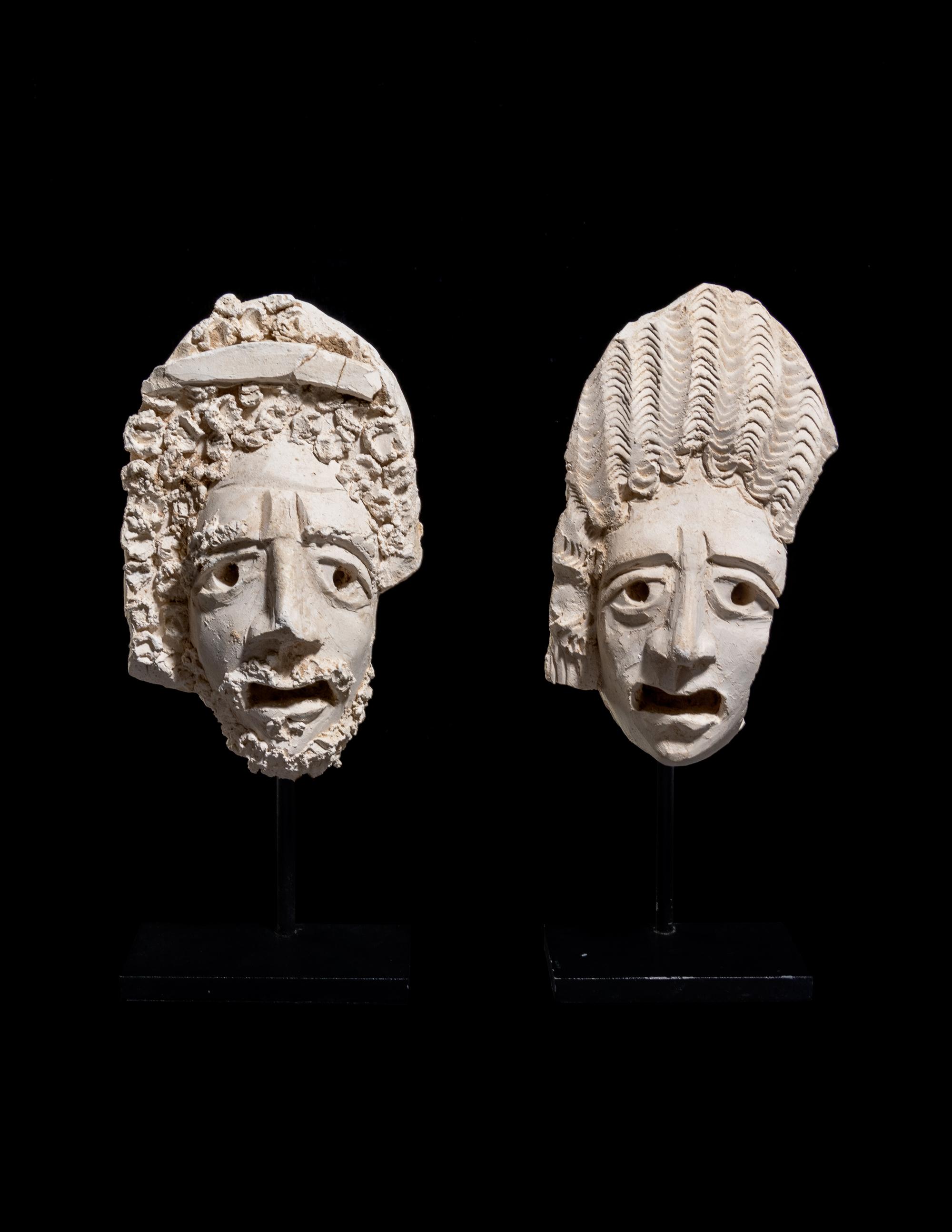 Two Palmyrene Stucco Masks