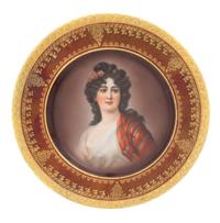 A Royal Vienna Porcelain Cainet Plate Diameter 10 inches.