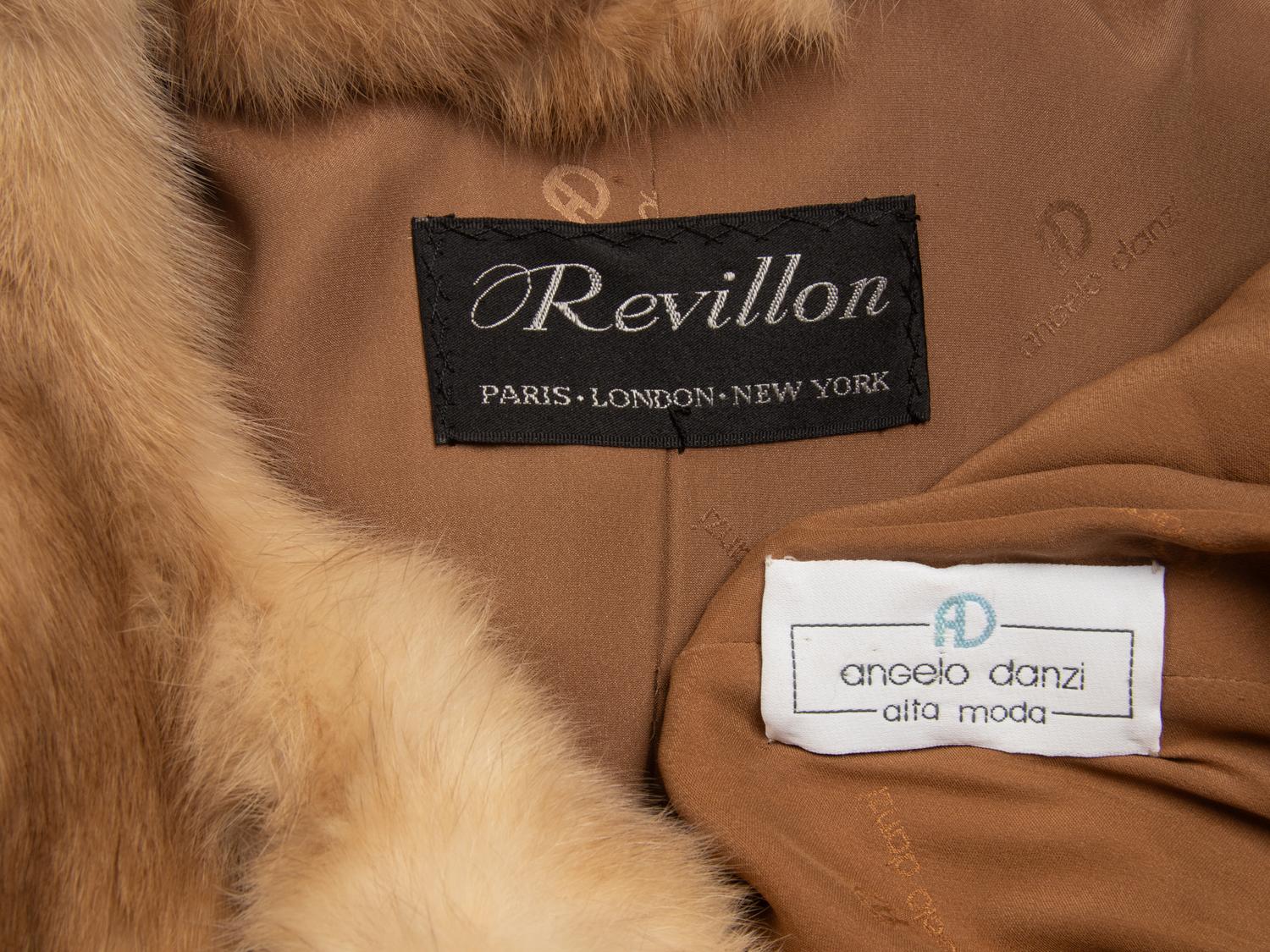 Revillon Golden Sable Draped Coat