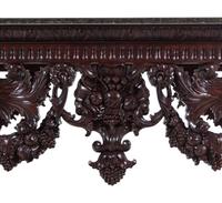 A George III Style Walnut Marble-Top Center Table