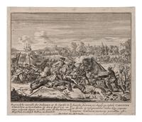 [EARLY AMERICA]. A group of 4 engraved prints depicting early views of the Americas, comprising: