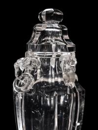 A Rock Crystal Hexagonal Vase and Cover