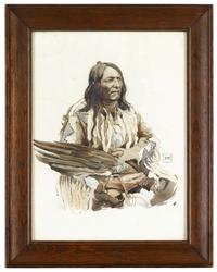 Edmund Montague Morris (Canadian 1871-1913) two portraits of native american leaders