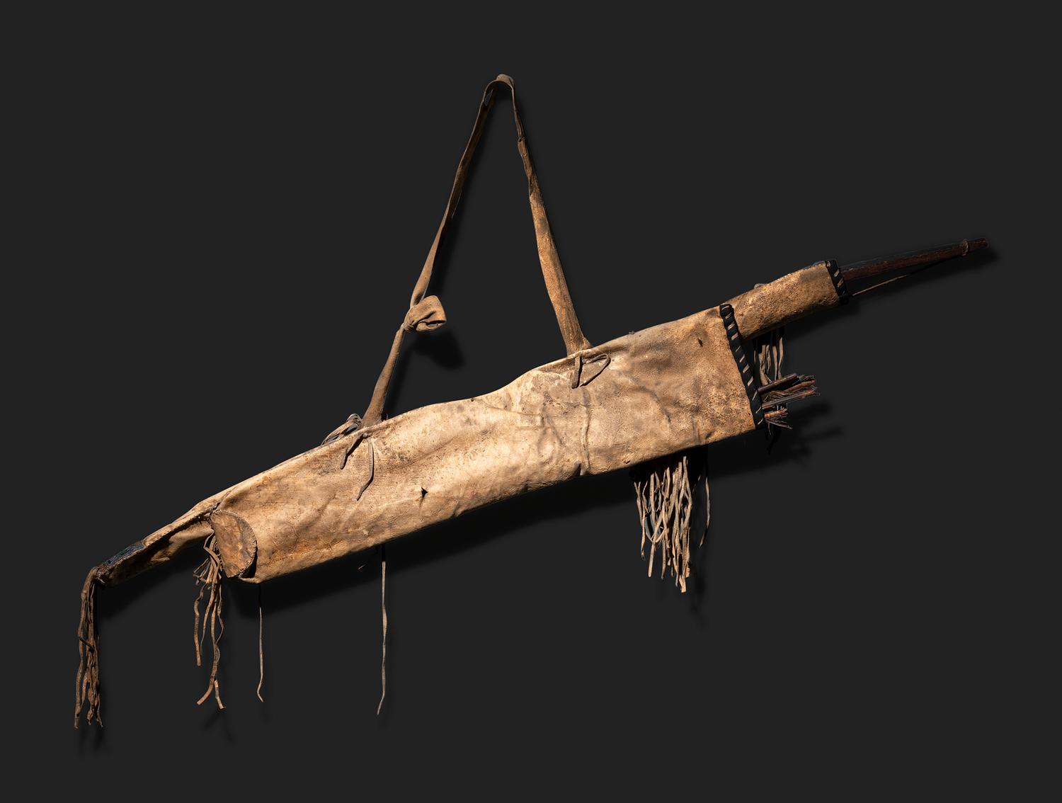 Sioux Bow Case and Quiver, with Bow and Arrows