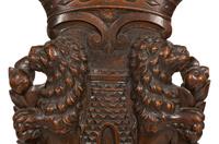 An Italian Renaissance Revival Sgabello Hall Chair