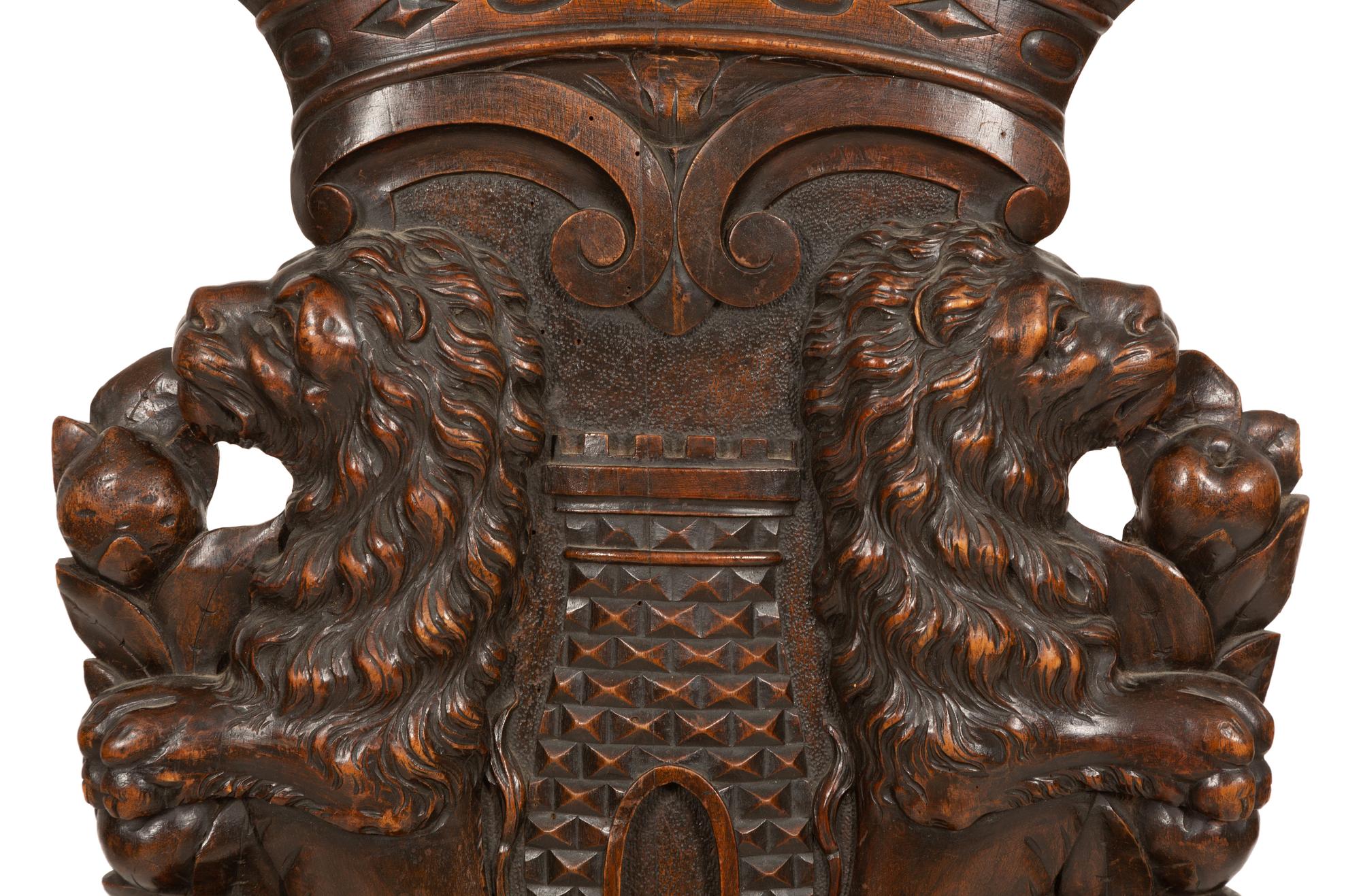 An Italian Renaissance Revival Sgabello Hall Chair