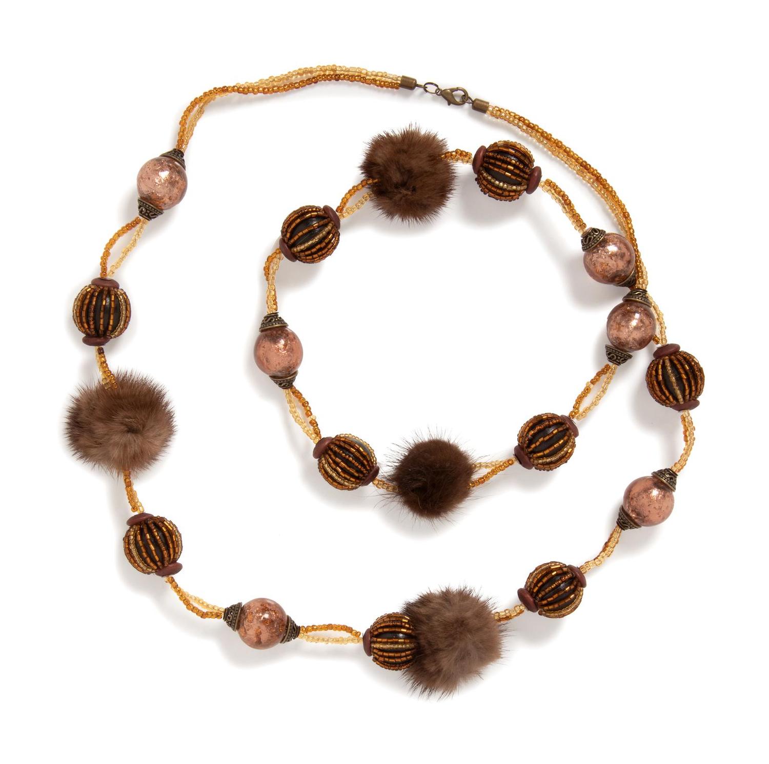 Twelve Assorted Globe Bead Costume Jewelry Necklaces and Four Bracelets