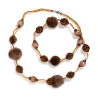 Twelve Assorted Globe Bead Costume Jewelry Necklaces and Four Bracelets