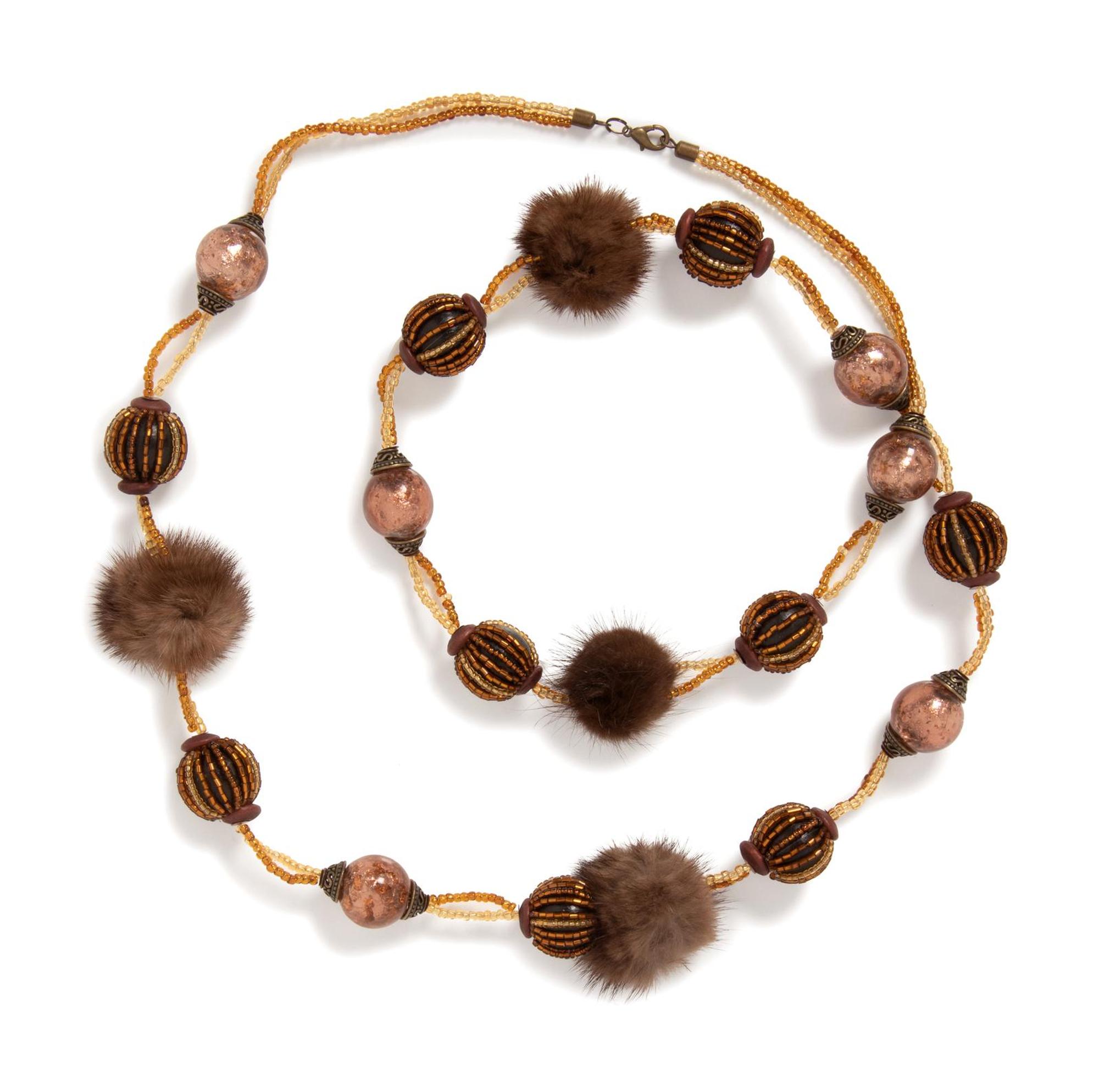 Twelve Assorted Globe Bead Costume Jewelry Necklaces and Four Bracelets